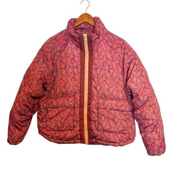 Anthropologie Numph Lillie Floral Full Zip Puffer Jacket Medium - Picture 5 of 12